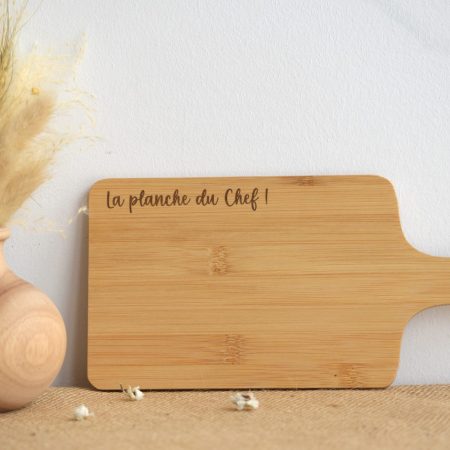 Planche à découper en bambou graver