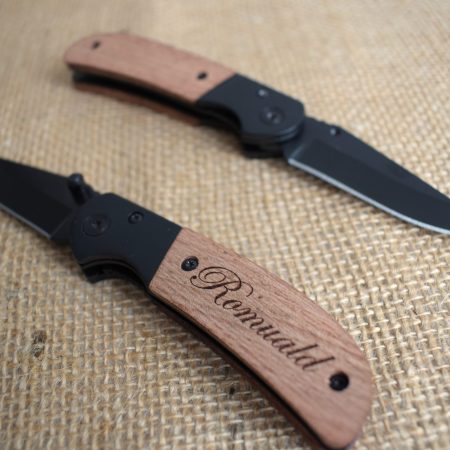 Couteau de Poche en Bois - Personnalisé