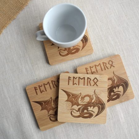 Dessous de Verre en Bambou Dragon